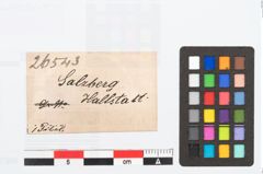 Etikett zu Bronzebogenfibel (NHMW-PRAE-026543)